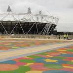 Colourful London Olympics bridge completed image