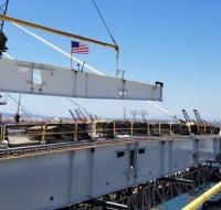 Final beam installed for California’s first major cable-stayed bridge image