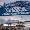 Giant floating crane completes first lift for New NY Bridge image
