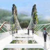 Glass-decked bridge nears completion in China image