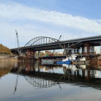 Russia: restored arch bridge opened to traffic logo Russia: restored arch bridge opened to traffic logo