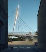 Cable-stayed footbridge wins French design competition image