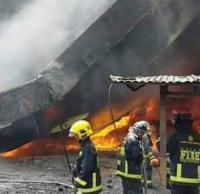 Fire brings down section of Manila viaduct image
