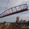 Giant crane installs new east London bridge image