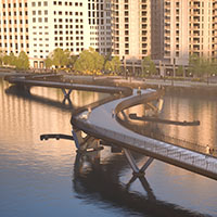 Greenlight for new movable footbridge across London’s Docklands image