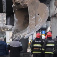 Part of overpass collapses in Minsk image