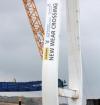 Pylon installed for New Wear Crossing image
