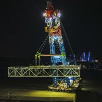 ‘Super crane’ begins dismantling Tappan Zee Bridge image