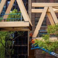 Timber bridge installed to extend New York’s High Line image