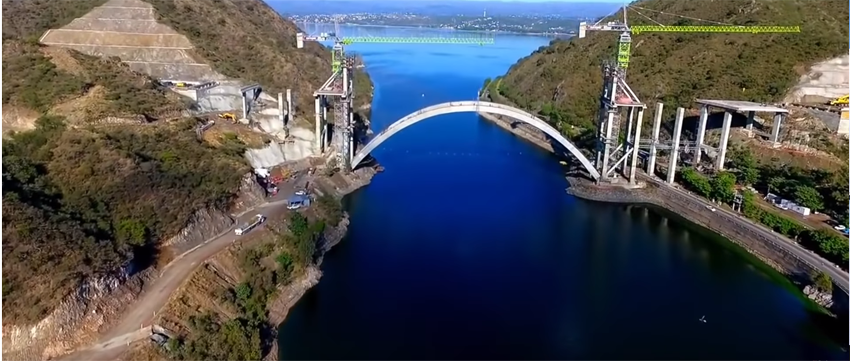 Video showing some of the construction phases of the recently completed José Manuel de la Sota Bridge in Argentina image