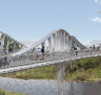 Design revealed for distinctive Indianapolis bridge logo 
