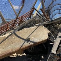 Bridge collapses onto Washington DC highway logo 