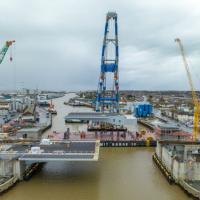 Leaves installed for Great Yarmouth bascule bridge logo 