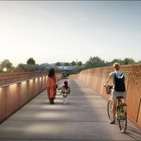 Weathering steel picked for HS2 footbridge logo 