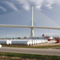 Work resumes on New Harbor Bridge logo 