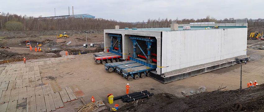  Major bridge lift is carried out in Ravenscraig, Scotland logo 