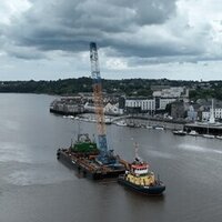 Pile-driving begins for Irish sustainable-transport bridge logo 