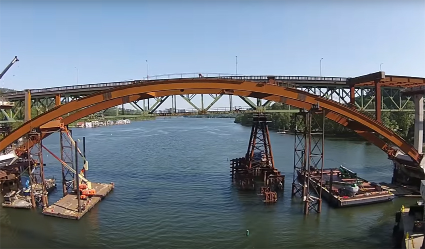 Sellwood Bridge construction timelapse logo 