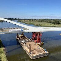 Main span nosed across River Oder logo 