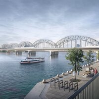 Rail Baltica starts work on Riga bridge logo 