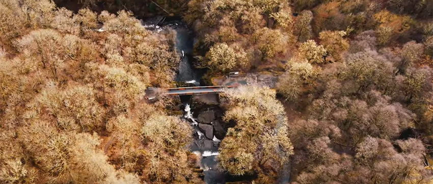 Footbridge reinstates access to picturesque Bracklinn Falls  logo 