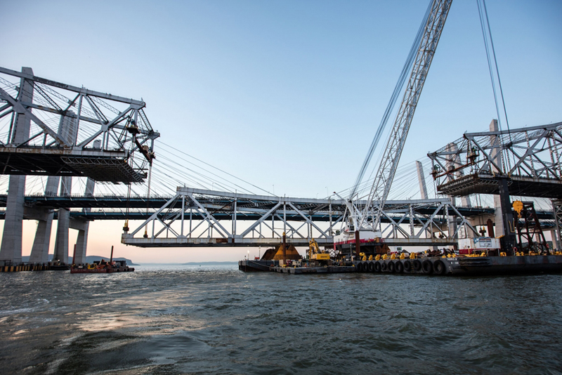 Old Tappan Zee bridge span demolished logo 