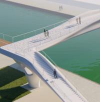 3D-printed footbridge to be built for 2024 Olympics logo 